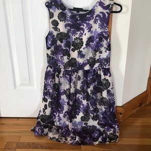 Jessica Purple and Black Floral Women’s Dress